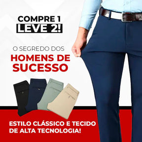 COMPRE 1 E LEVE 2 |  Calça Social Clássica Alfaiataria Gentleman 2024 + Brinde Cinto Social Couro