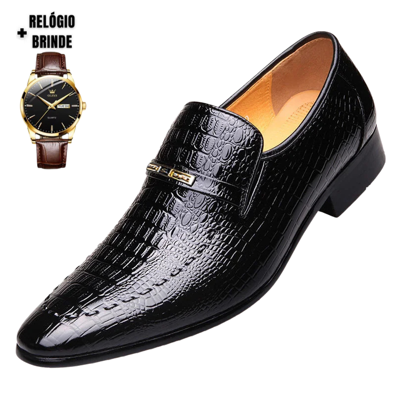 Sapato Social Gentleman em Couro Legitimo + Brinde Exclusivo